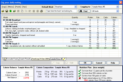 Fitness Assistant Screenshot